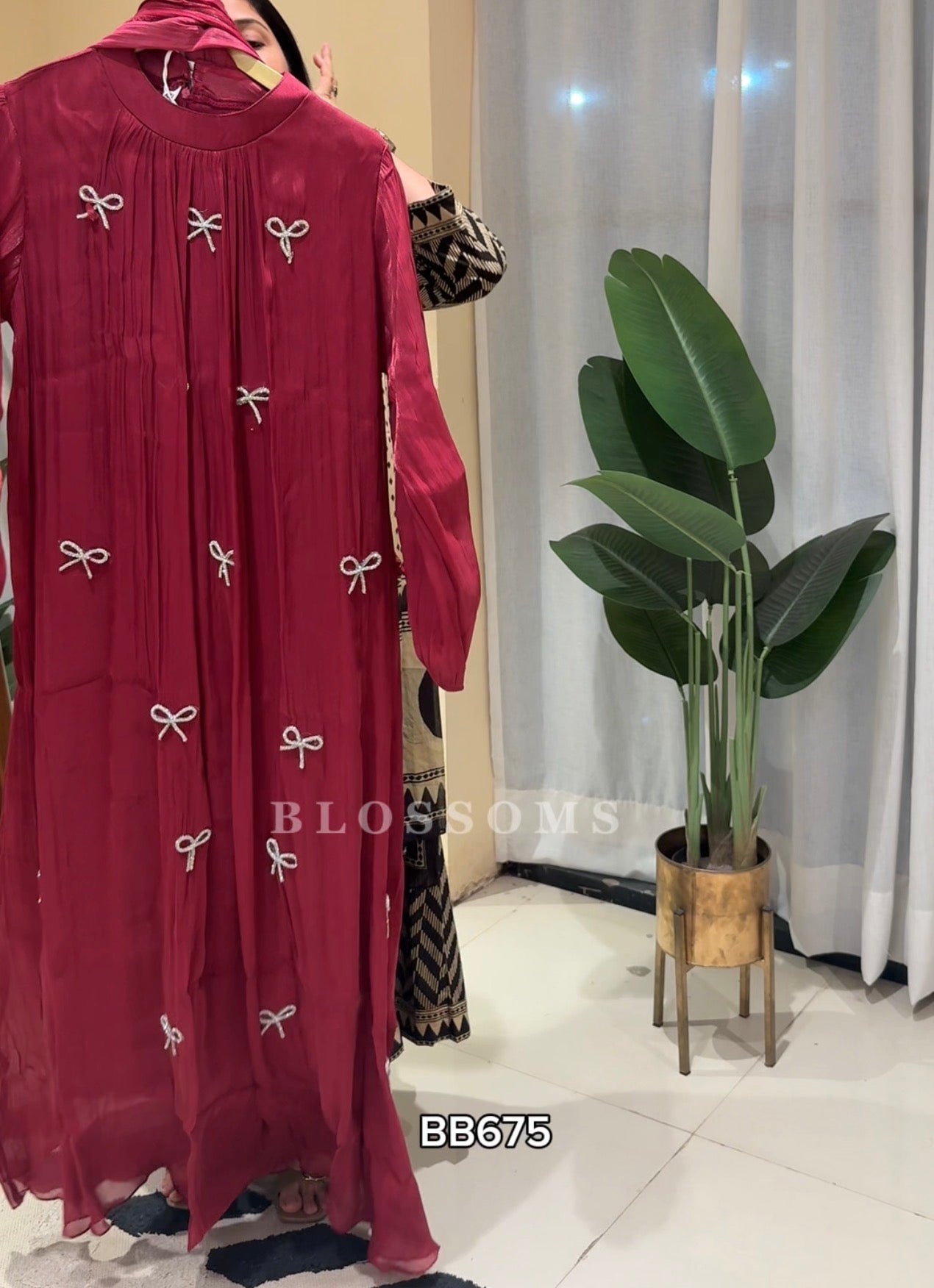 Gown with dupatta- BB675